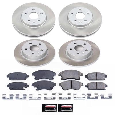 Power Stop 11-15 Chevrolet Cruze Front and Rear Semi-Coated Rotor Kit