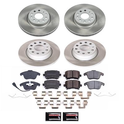 Power Stop 2011 Volkswagen Tiguan Front and Rear Semi-Coated Rotor Kit