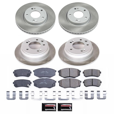 Power Stop 10-11 Hyundai Tucson Front and Rear Semi-Coated Rotor Kit