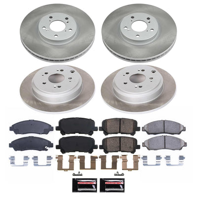 Power Stop 12-15 Honda Pilot Front and Rear Semi-Coated Rotor Kit
