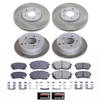 Power Stop 10-15 Hyundai Tucson Front and Rear Semi-Coated Rotor Kit