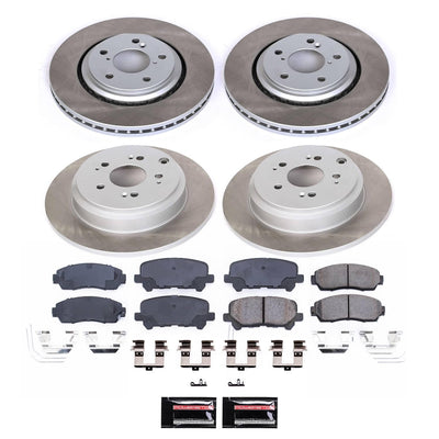 Power Stop 15-17 Honda Odyssey Front and Rear Semi-Coated Rotor Kit
