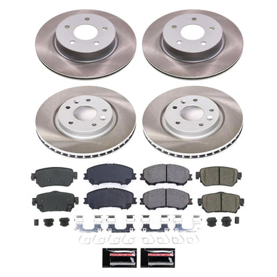 Power Stop 18-20 Nissan Rogue Front and Rear Semi-Coated Rotor Kit