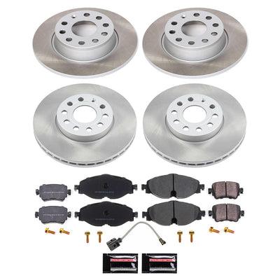 Power Stop 15-21 Volkswagen Golf Front and Rear Semi-Coated Rotor Kit