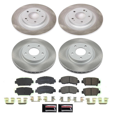 Power Stop 18-20 Mitsubishi Eclipse Cross Front and Rear Semi-Coated Rotor Kit