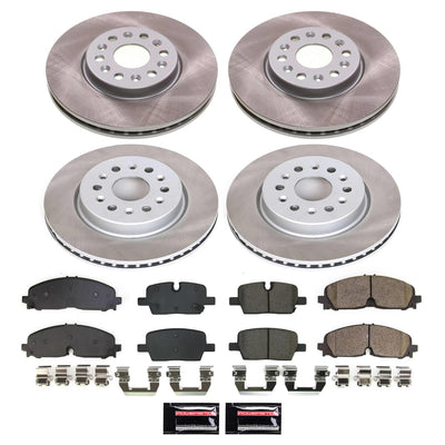 Power Stop 21-22 Buick Enclave Front and Rear Semi-Coated Rotor Kit