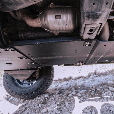 Cali Raised 10-24 Toyota 4Runner Transfer Skid Plate - Aluminum / Raw