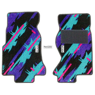 HKS Mitsubishi Evolution CT9A Non-MR 50th Anniversary Floor Mat Oil Color - Front/Rear Set LHD