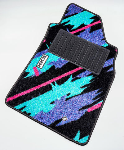 HKS Mitsubishi Evolution CT9A Non-MR 50th Anniversary Floor Mat Oil Color - Front/Rear Set RH