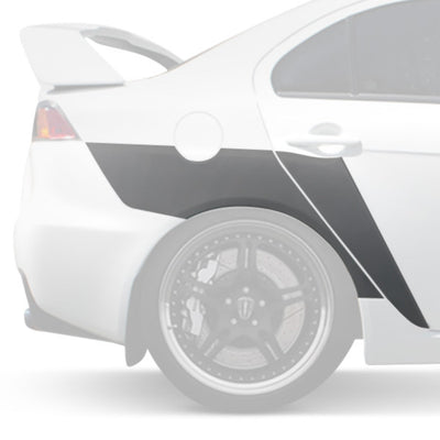 2008-2017 Mitsubishi Lancer Duraflex Evo X Look Rear Fender Flares - 4 Piece