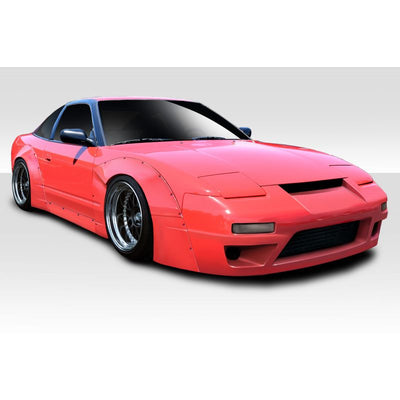 1989-1994 Nissan 240sx HB Duraflex RBS V3 Wide Body Kit - 12 Piece - Includes RBS V3 Front Bumper (113872) RBS V3 Side Skirts (113873) RBS V3 Rear DIffuser (113874) RBS V3 Front Fender Flares (113875) RBS V3 Rear Fender Flares (113876) RBS V3 Wing Spoiler
