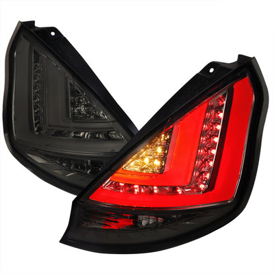 LED TAIL LIGHTS CHROME HOUSING LIGHT SMOKED LENS