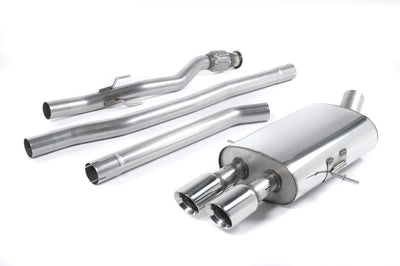 Cat-Back Exhaust System, Twin 80mm GT80 Polished Tailpipes