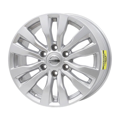 18x8-Inch 12-Spoke Silver Powder Coat Aluminum Alloy Wheel
