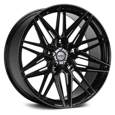 HF-7 19x8.5 Flat Face Wheel, Gloss Black