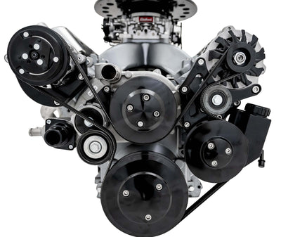 Chevy LS1-LS7 Pro-Track Serpentine Kit Black