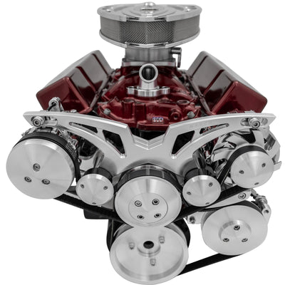 BBC Corvette Style Track Serpentine System W/ AC