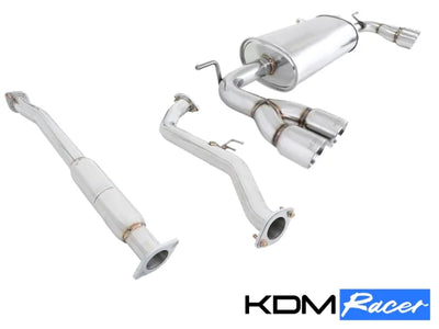 Megan Axle Back Exhaust Genesis Coupe 10-12 4 6 CYL 2.5 inlet quad 3 Stainless Roll Tips