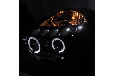 PROJECTOR HEADLIGHT GLOSS BLACK HOU