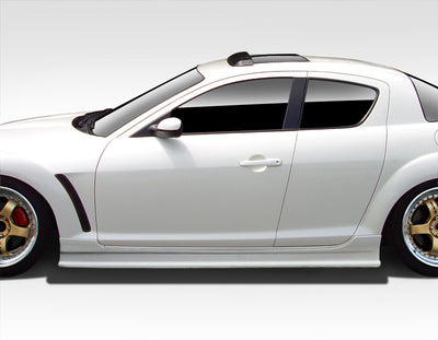 2004-2008 Mazda RX-8 Duraflex X-Sport Body Kit - 4 Piece - Includes X-Sport Front Bumper Cover (109489) Type F Side Skirt Rocker Panels (109485) K-1 Rear Bumper Cover (109488)