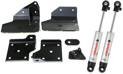 HQ Series Rear Shock kit for 64-66 Mustang. Includes staggered upper and lower shock mounts. Sold as pair.