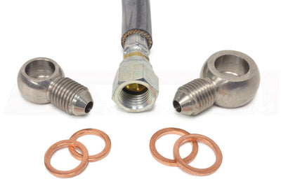 Forced Performance Mitsubishi Evo X Oil Supply Line w/Inline Filter Journal Bearing