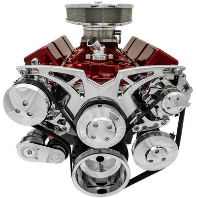 SBC Style Track Serp System W/ P/S Chrome