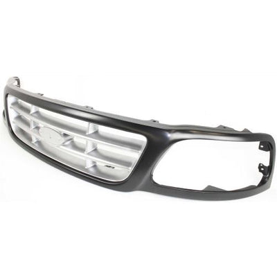 GRILLE BLK W/ CROSS BAR (P) FORD F150/250 LD P/U 9903; F150 HERITAGE 04