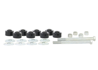 Sway bar - link bushing 8 Bushings 2 Tubes 2 Bolts 2 Nuts 8 Washers Grease Install Guide