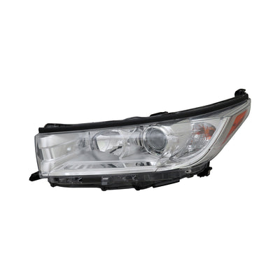 CAPA TY HILANDR 1719 HEADLIGHT ASSY LE/LE PLUS/XLE W/O LED DRL W/SMOKED CHROME ACCENT CHROME