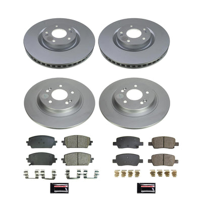 Power Stop 2021 Kia Sorento Front & Rear Z17 Coated Brake Kit