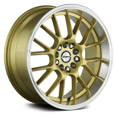 Crank 18x8.5 Gold Machined Lip 5x120 +30 73.10mm Hub Bore Wheel