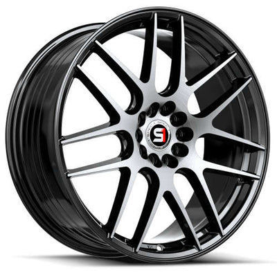 SP-65 18x8 34mm Offset Gloss Black Machined Aluminum Wheel