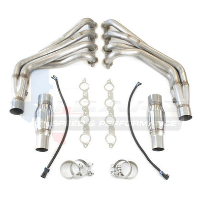 2" Long Tube Headers w/ High-Flow Cats & 3" X-Pipe