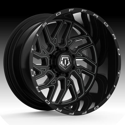 544 Milled Gloss Black Wheel