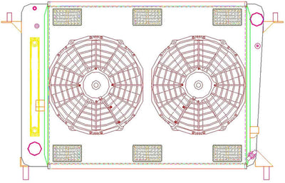 Performance-Fit Combo Radiator, 22.50" x 18.88" Core