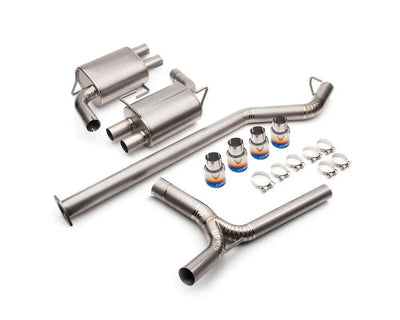 Titanium Cat-Back Exhaust System with Dual 3.5" Hand-Blued Tips