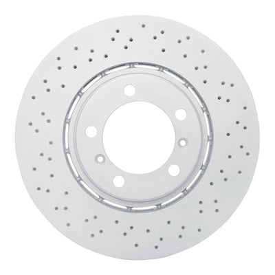 DFC 17-23 Porsche 718 Boxster Left Front Drilled Hi-Carbon Alloy Geomet Coated Rotor
