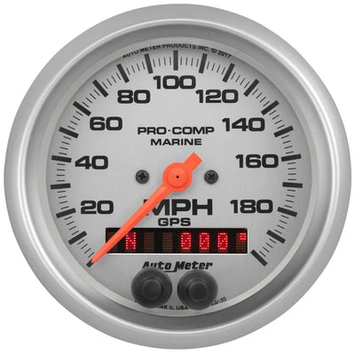 AutoMeter silver gauge