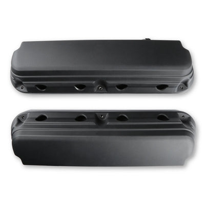2-Piece Alm Valve Cover Set GM LS Black Finish