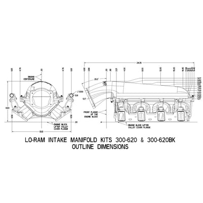 KIT, INT. MANIFOLD, LS1 LO-RAM, BLACK