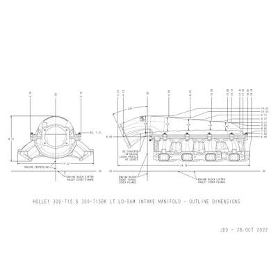 KIT, INT. MANIFOLD, LT LO-RAM, BLACK