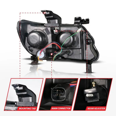 ANZO black headlights