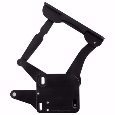 1965-1966 Mustang Hood Hinge Kit - Solid Frame - Fiberglass - Black