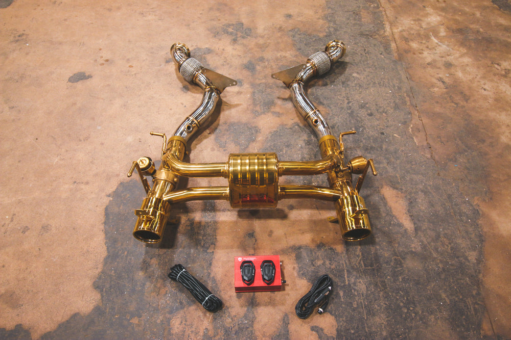 Ferrari 488 Gold Exhaust FF Pipes