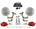 LEED Brakes Manual Front Kit with Plain Rotors and Zinc Plated Calipers