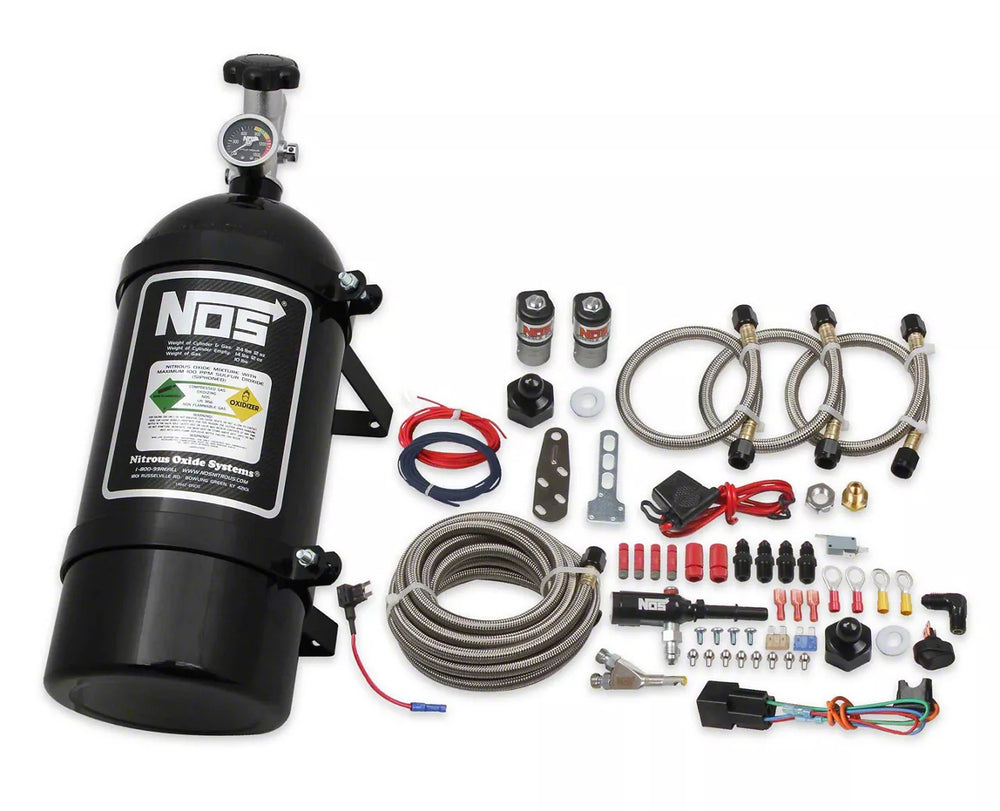 Single Fogger Wet Nitrous System Mopar 2005-2020 Dodge And Chrysler 3.5L/3.6L V6 And 5.7/6.1/6.4 Hemi V8 Includes 10Lb Black Bottle And Single Fogger Soft Plume Nozzle NOS