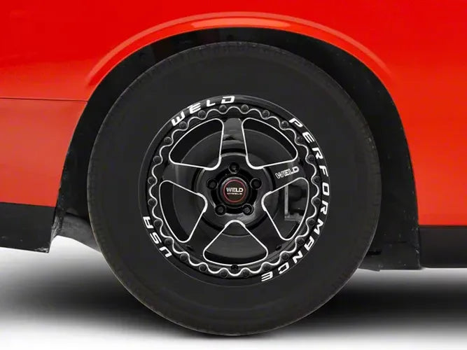 Weld S904 17x10 Ventura Beadlock 5x115 ET30 BS6.70 Gloss BLK MIL DIA 78.1