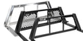 OPEN POST HEADACHE RACK WITH SMOOTH BLACK UPRIGHTS SMOOTH BLACK CENTER SIZE 4