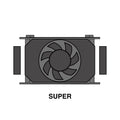 Series-3 Oil Cooler - 60-Row w/2 12-Volt Fans